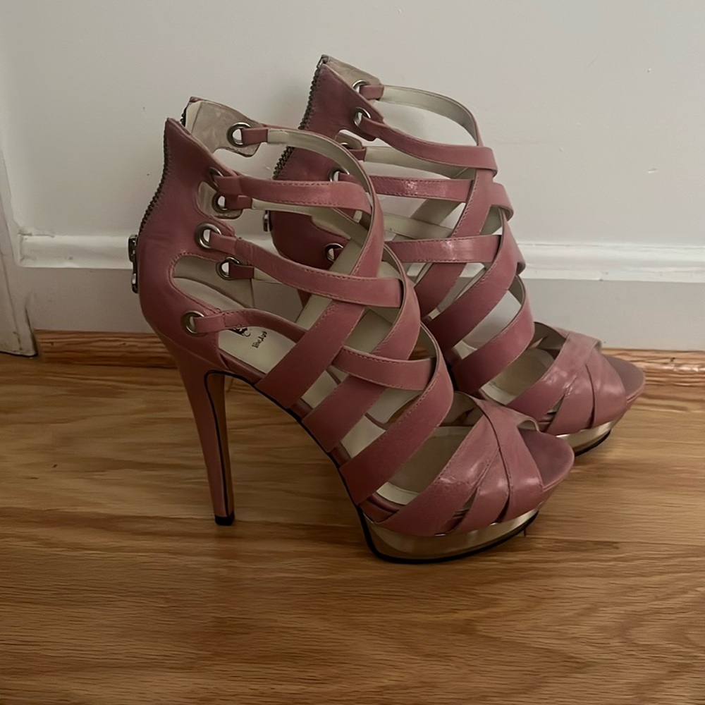 Velvet Angels platform strappy sandals